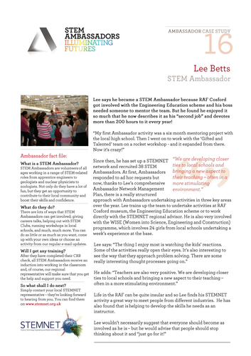 STEM Ambassador: Tim Moss