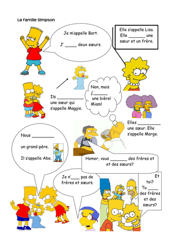 Present tense of avoir - Simpsons family
