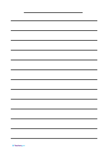 LINED PAPER | Teaching Resources