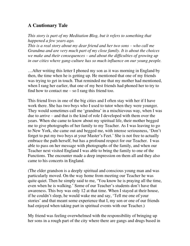 Why Does A Mother Hit Her Child? Reflections -