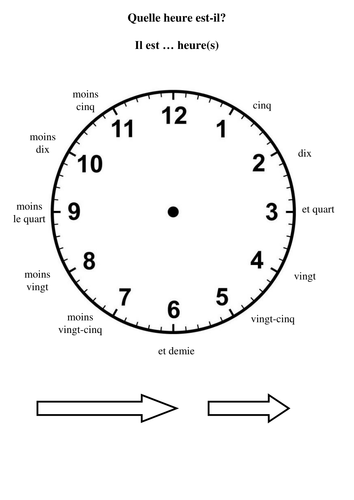 Quelle heure est-il clock