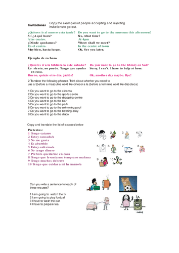 Invitations and excuses