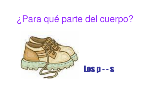 Revision of parts of body | Teaching Resources