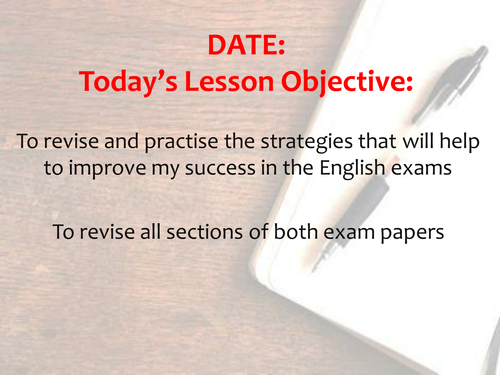 AQA Legacy Spec English Exam prep