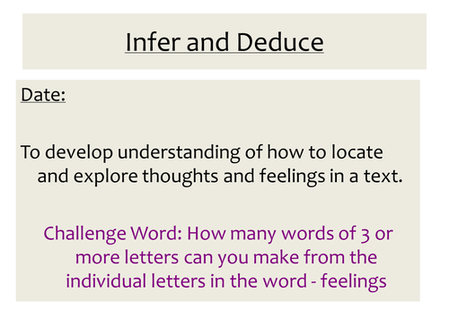 Infer & Deduce AQA exam preparation