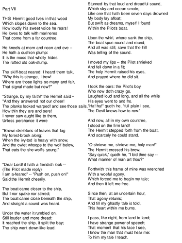 Ballads Full Scheme of Work Lesson 9