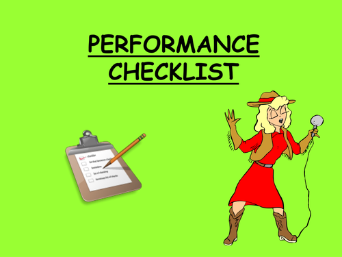Performance Checklist