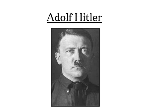 adolf hitler biography ks2