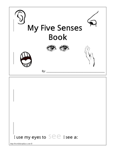 printable book kindergarten free report by lizzie30590  Senses  Teaching Workbook Resources   Tes