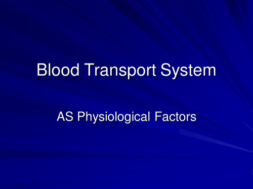 Blood transport system