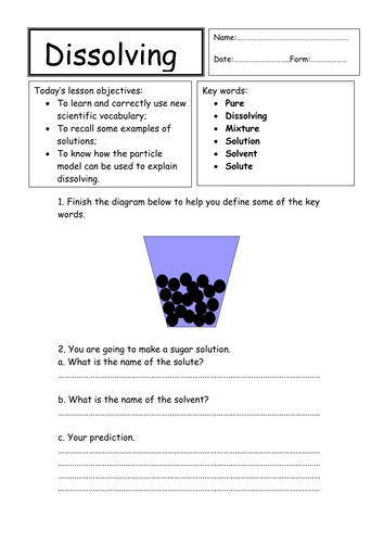 dissolving salt in water experiment ks2