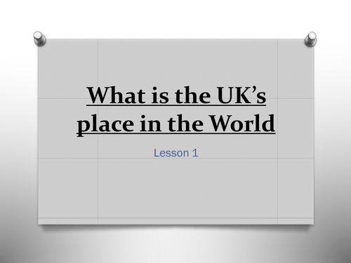 The UK's Place in the World