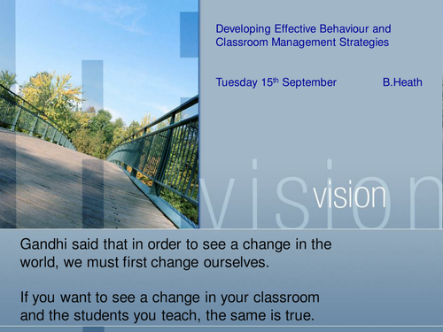 Behaviour for Learning INSET