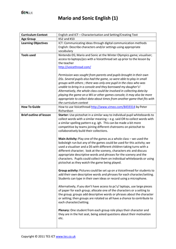 Mario and Sonic English