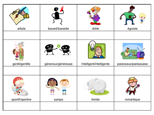 Les Déscriptions - WORKSHEET