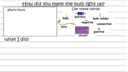 Planning and Worksheets for Electricity 
