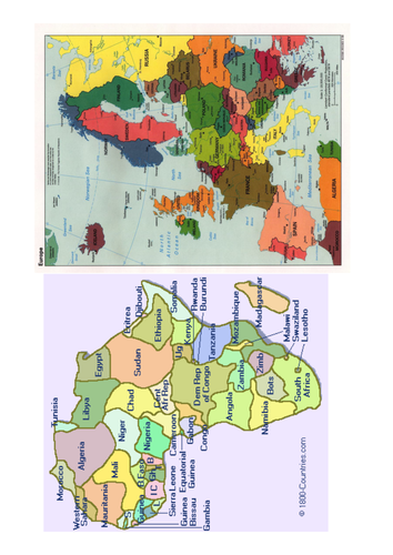 Continents of the world