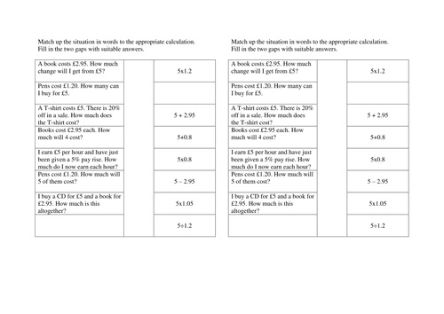 Generating Formulae Starter