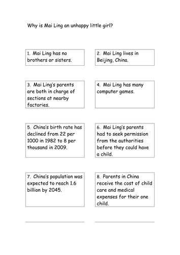 China's One Child Policy - Population Control | Teaching ...