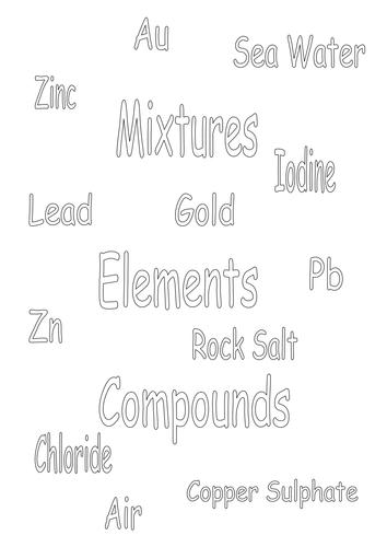 Colour elements, mixtures and compounds