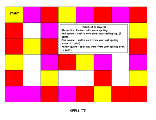 Spelling Games Teaching Resources