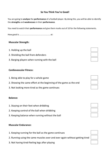 GCSE Performance Analysis Sheet