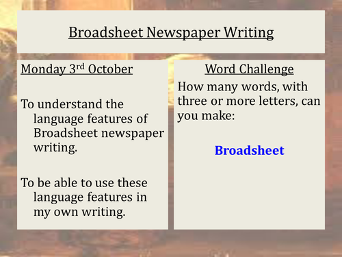 AQA New specification shorter writing task in exam