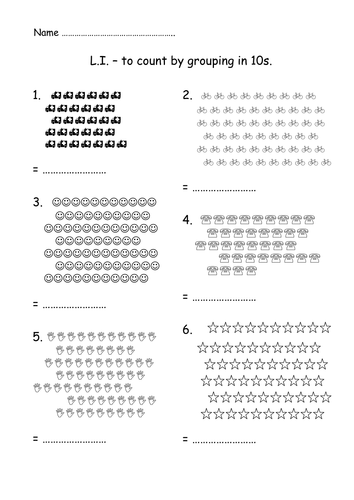 sheet grade 3 math 10s in Nickybo Grouping Teaching Resources by