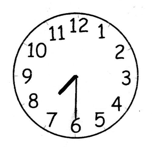 clocks to the five minutes