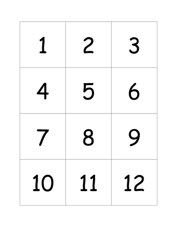 Missing numbers on 100 square