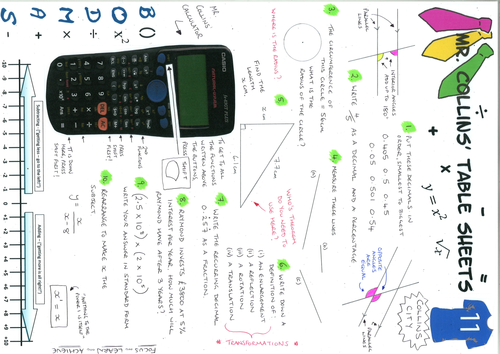 Mr. Collins' Maths Table Sheets - Collins City 11