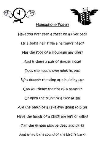 Homophone poem