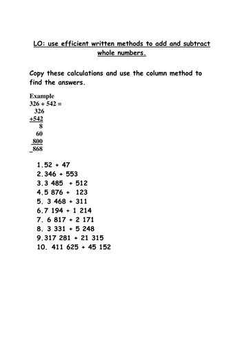 Addition | Teaching Resources