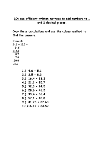 Decimals