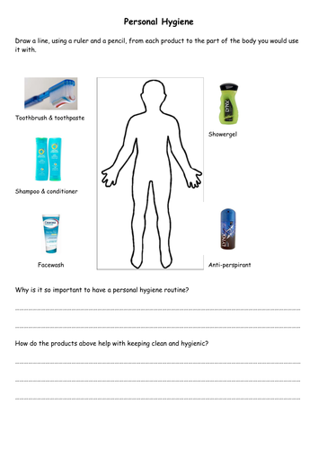 Printables Personal Hygiene Worksheets differentiated hygiene sheets by fairykitty teaching resources tes la boys personal sheet doc