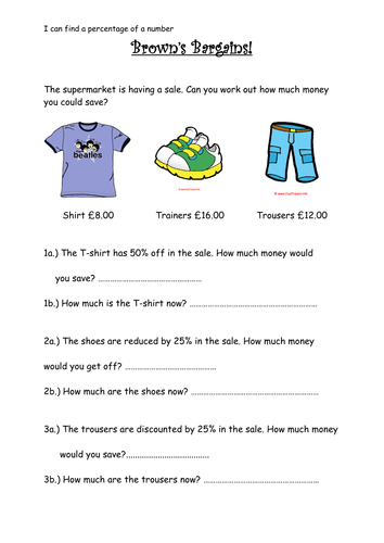 percentage-sale-worksheet-teaching-resources