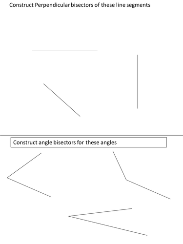 KS3 Maths Simple construction worksheet
