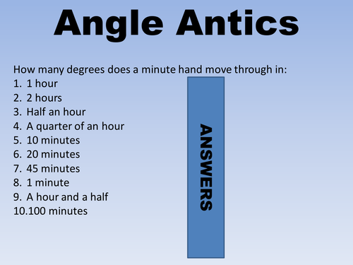 KS3 Maths Geometry Starter: Angles