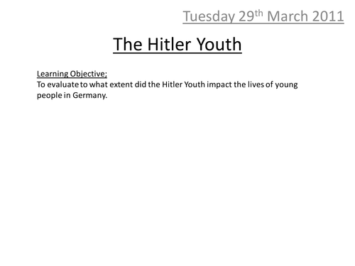 hitler youth essay question