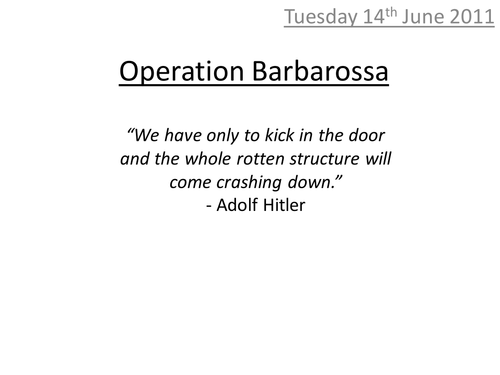 Operation Barbarossa