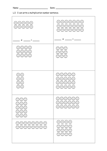 Write a number sentence for the array image