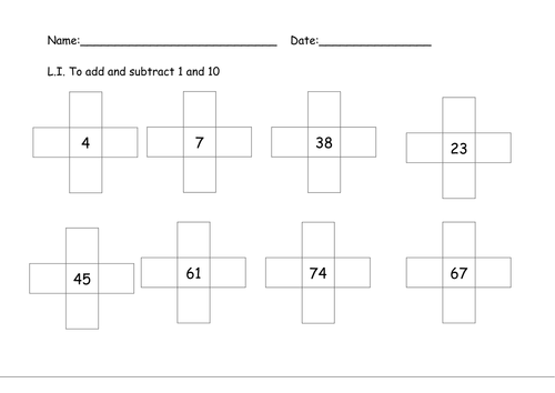 Add and subtract 1 and 10 | Teaching Resources