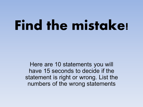 Find the mistake (factors/primes/multiples)