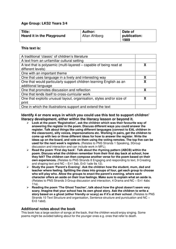 Heard it on the playground