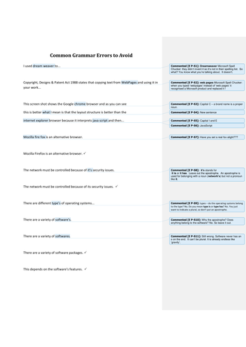 Common Grammar and Punctuation Errors to Avoid