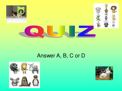 Starter quiz: Classifying animals