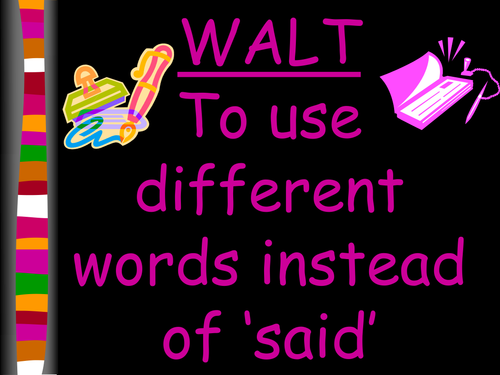 Don't use said interactive activity