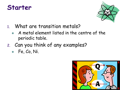 Transition metals