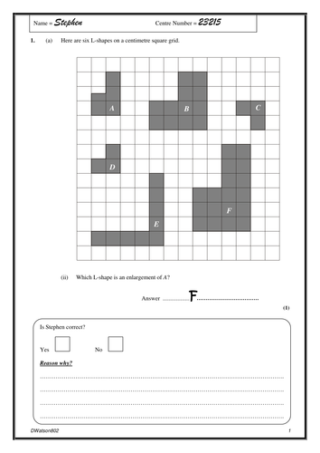 KS3 Maths: Transformations worksheet