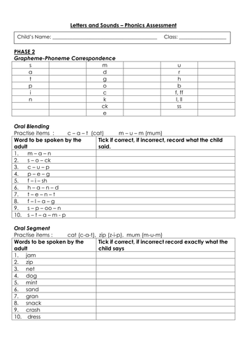 speech sheet assessment sounds Sheets Sounds Assessment Letters by Vanadesse Phonics and